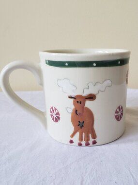 Hartstone Pottery Starbucks Barista REINDEER Coffee Cup Mug
